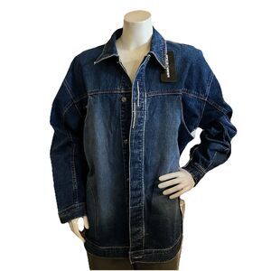 Y2K Rocawear Denim Jacket Men Sz XXL Blue Streetwear Hip Hop Dead Stock NEW